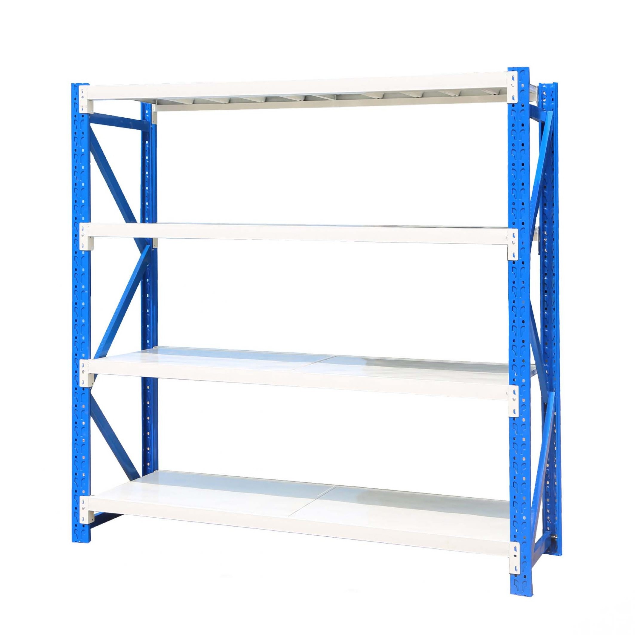 4-Shelf Shelving Steel Light Duty Industrial Warehouse Storage Racks Garage Shelves System Boltless Warehouse Rack