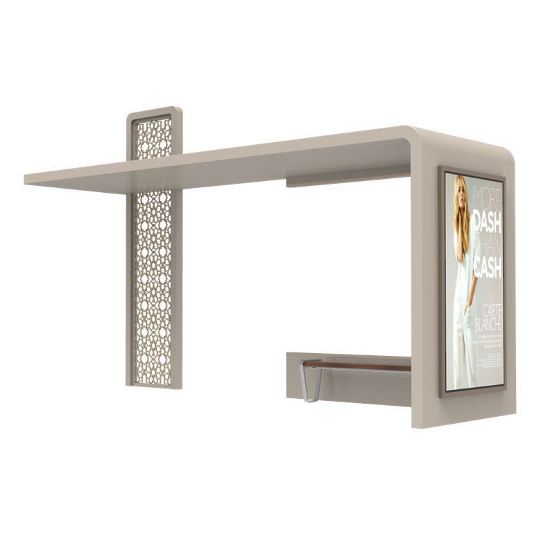 Outdoor Modern Metal Public Bus Shelter Aluminium Bus Stop For Sale