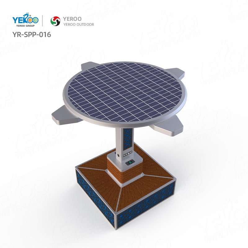 Park Furniture Solar Charging Bench with Canopy