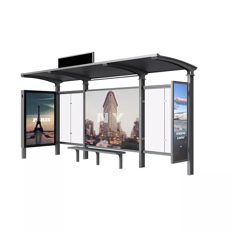 African Case Metal Galvanized Steel Waiting Bus Stop Shelter For Sale