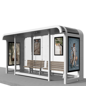 Outdoor Solar Power Bus Station And Solar Panel Bus Shelter Design