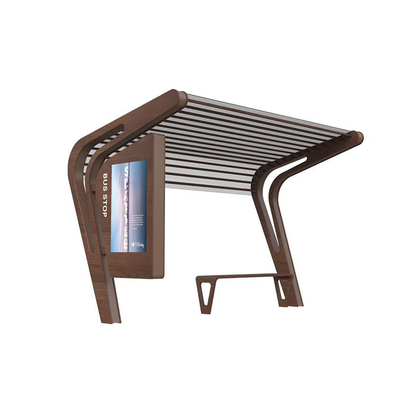 Modern Design Bus Stop Station Solar Panel Smart Smoking Shelter