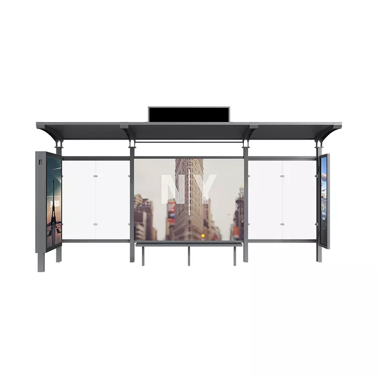 African Case Metal Galvanized Steel Waiting Bus Stop Shelter For Sale