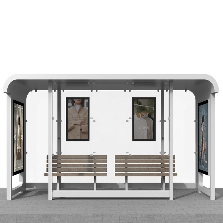 Outdoor Solar Power Bus Station And Solar Panel Bus Shelter Design