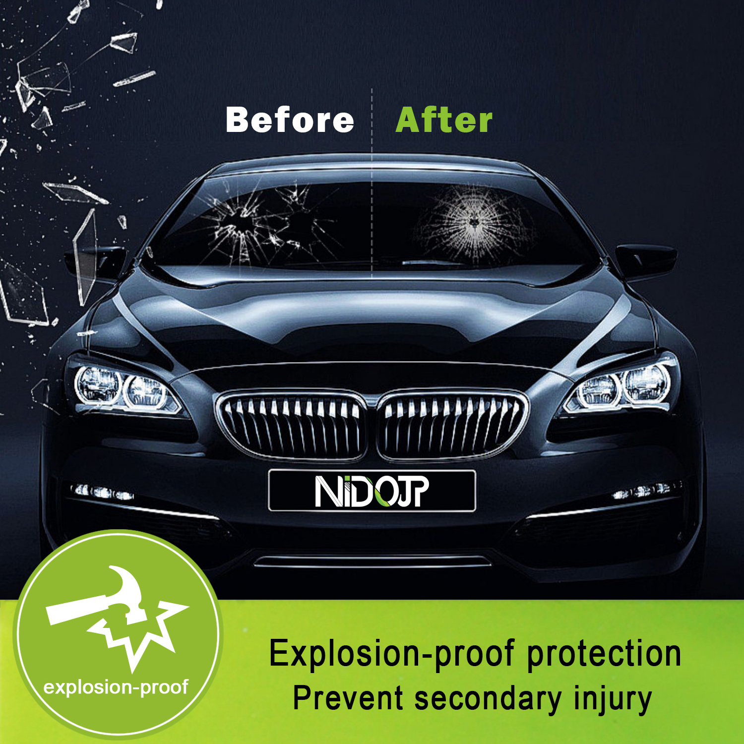 Super Quality Good Heat-resistant Tint Car Window tint Film 1.52x30m/60