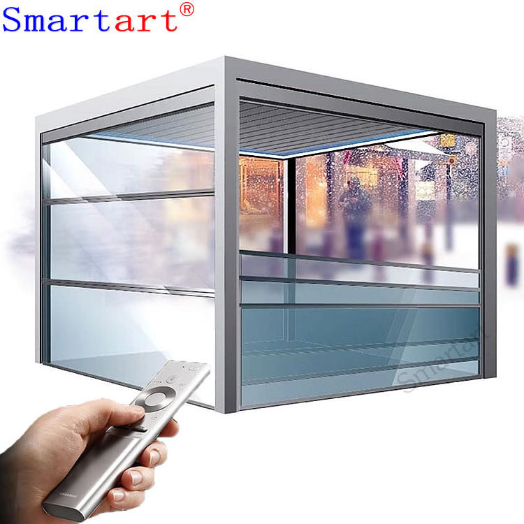 Smartart 2022 Aluminum Retractable Pergola Glass Sunroom Free Standing Retractable Cover Glass Skylights For Flat Roofs