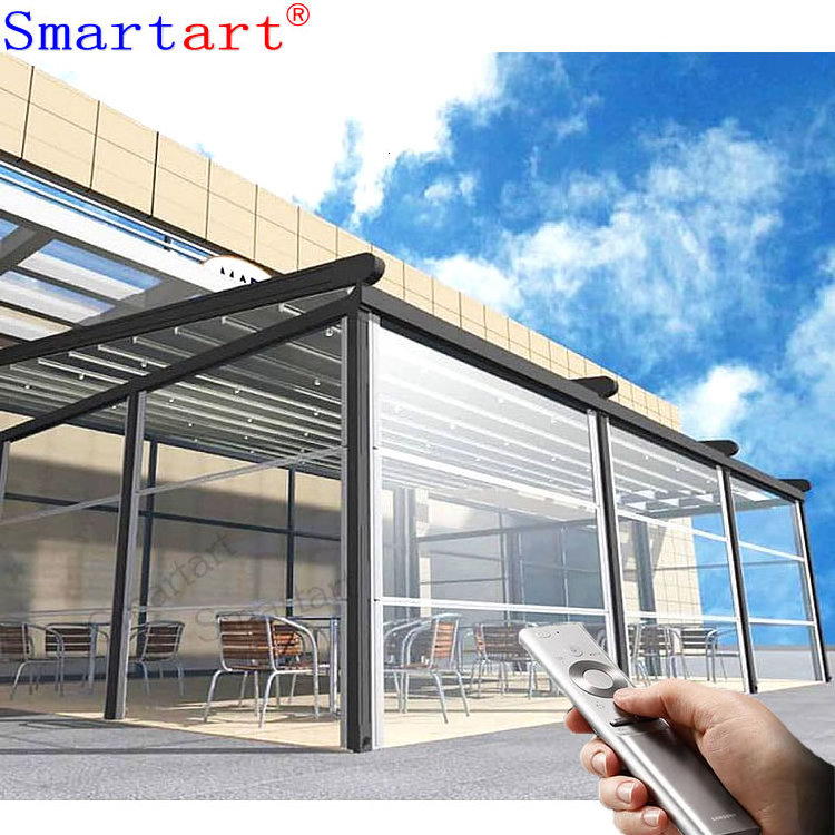 Smartart 2022 Gazebo Aluminum Frame Retractable Awning Roof Sliding Tempered Insulated Glass Greenhouse Sunroom Houses