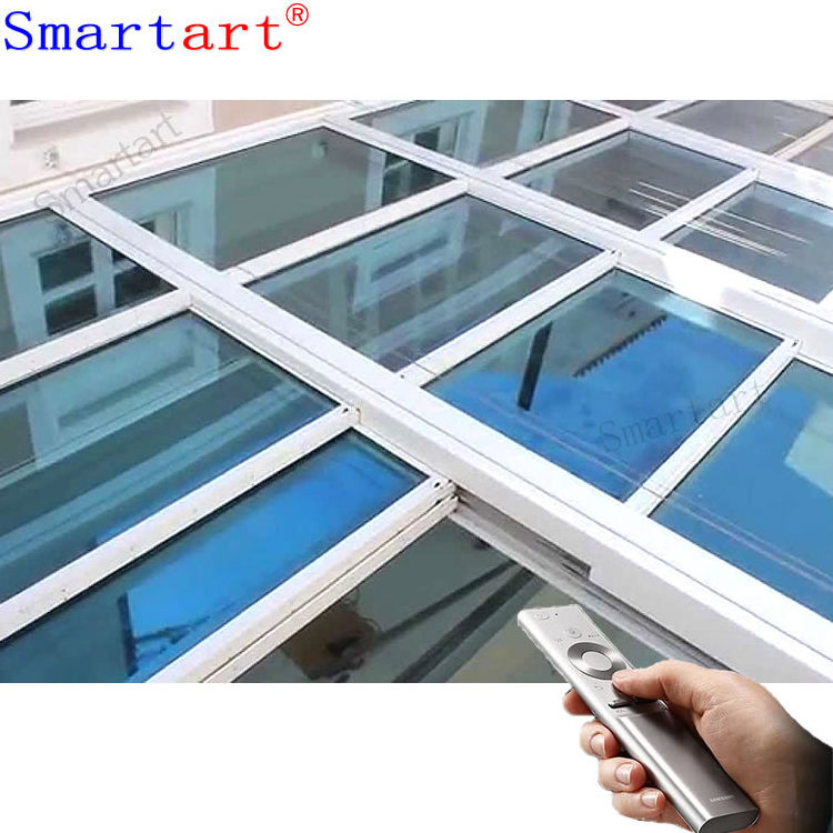 Smartart 2022 Aluminum Retractable Pergola Glass Sunroom Free Standing Retractable Cover Glass Skylights For Flat Roofs