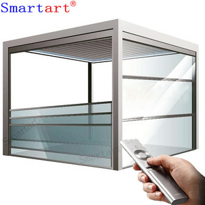 Smartart 2022  Automatic electric sliding 4 season sunroom hurricane proof prefab sunrooms details flat roof sunrooms for sale