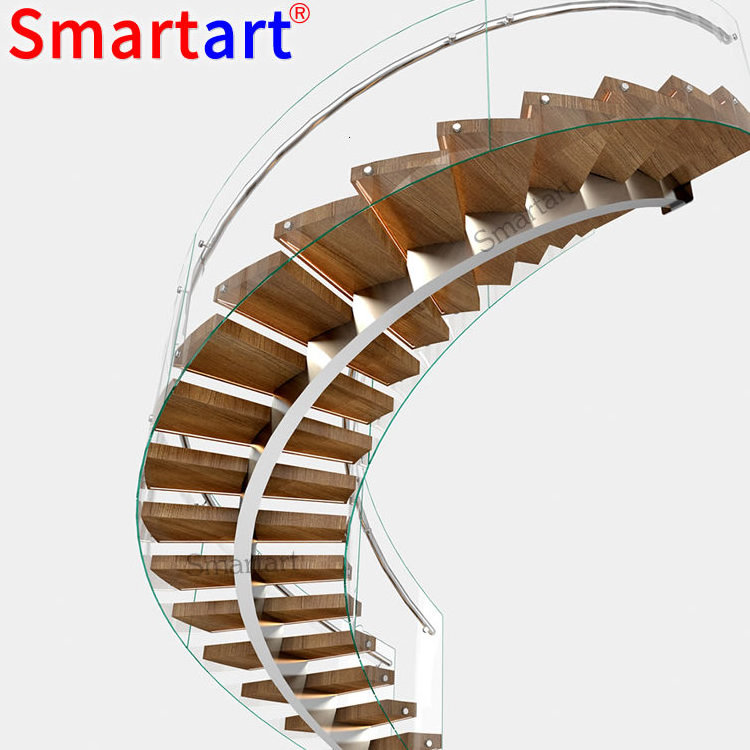 Cantilever Stairs /Oak Tread Single Stringer staircase