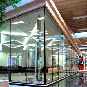 2022 Smartart 12/10mm thickness single or double glazing tempered glass clear partition walls for office