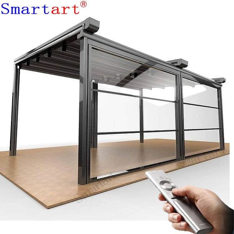 2022 China Patio Enclosures Retractable Glass Sliding Roof for Sunrooms & Glass Houses