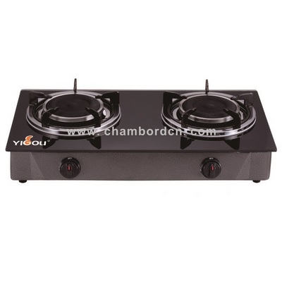 SKD CKD Infrared Cap Double Burner Gas Cooker Tempered Glass Top Table Gas Cooker with 2 Burner Gas Stoves