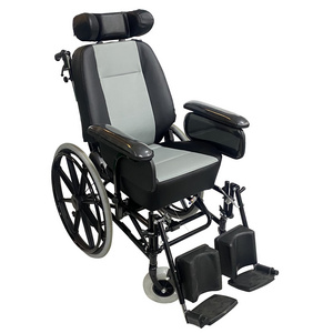 Portable Removable luxury manual wheelchair reclining wheelchair luxurious steel wheelchair with car seat