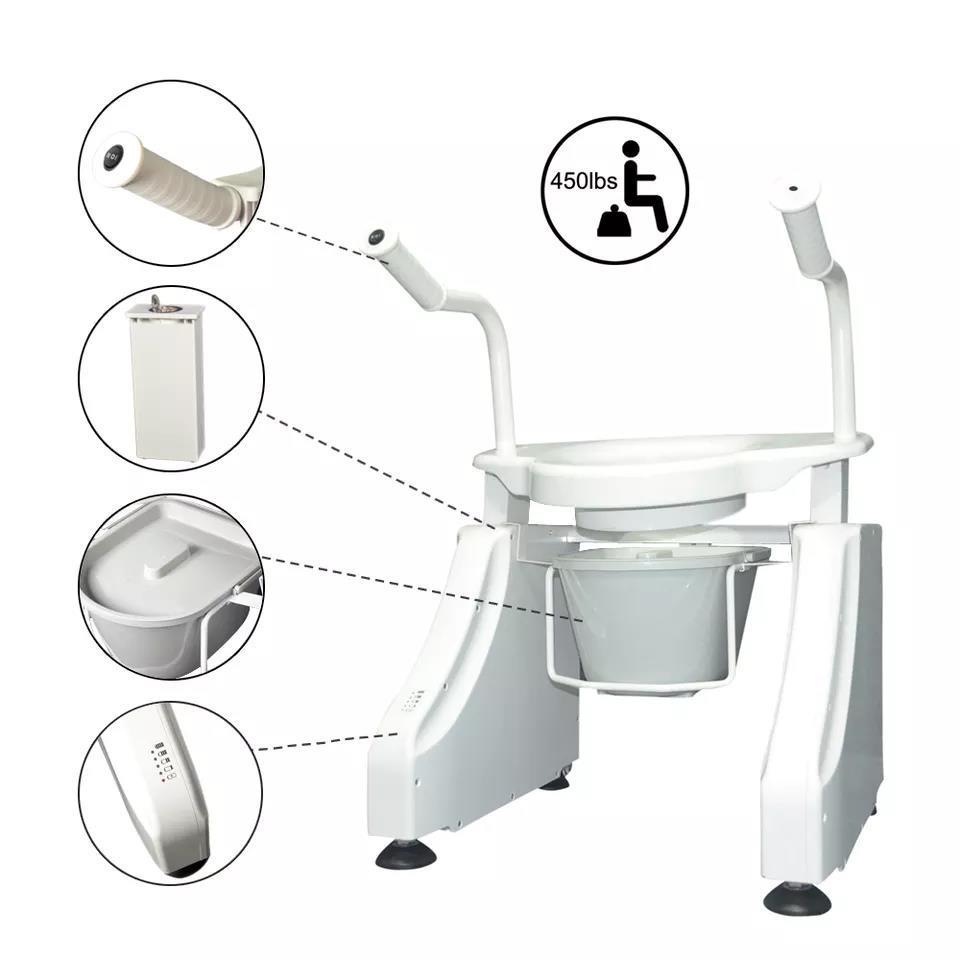 Medical Toilet Seat Bath Chair Armrest Electric Lift Up Tool