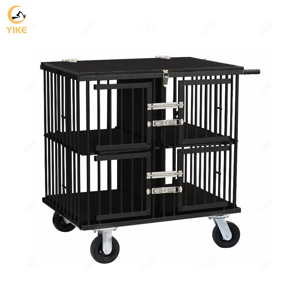 Pet Salon Aluminum Light-weighted Foldable Catbinet Puppy Big Cage Cat Small Case Grooming Stroller Carrier Dog Show Trolley