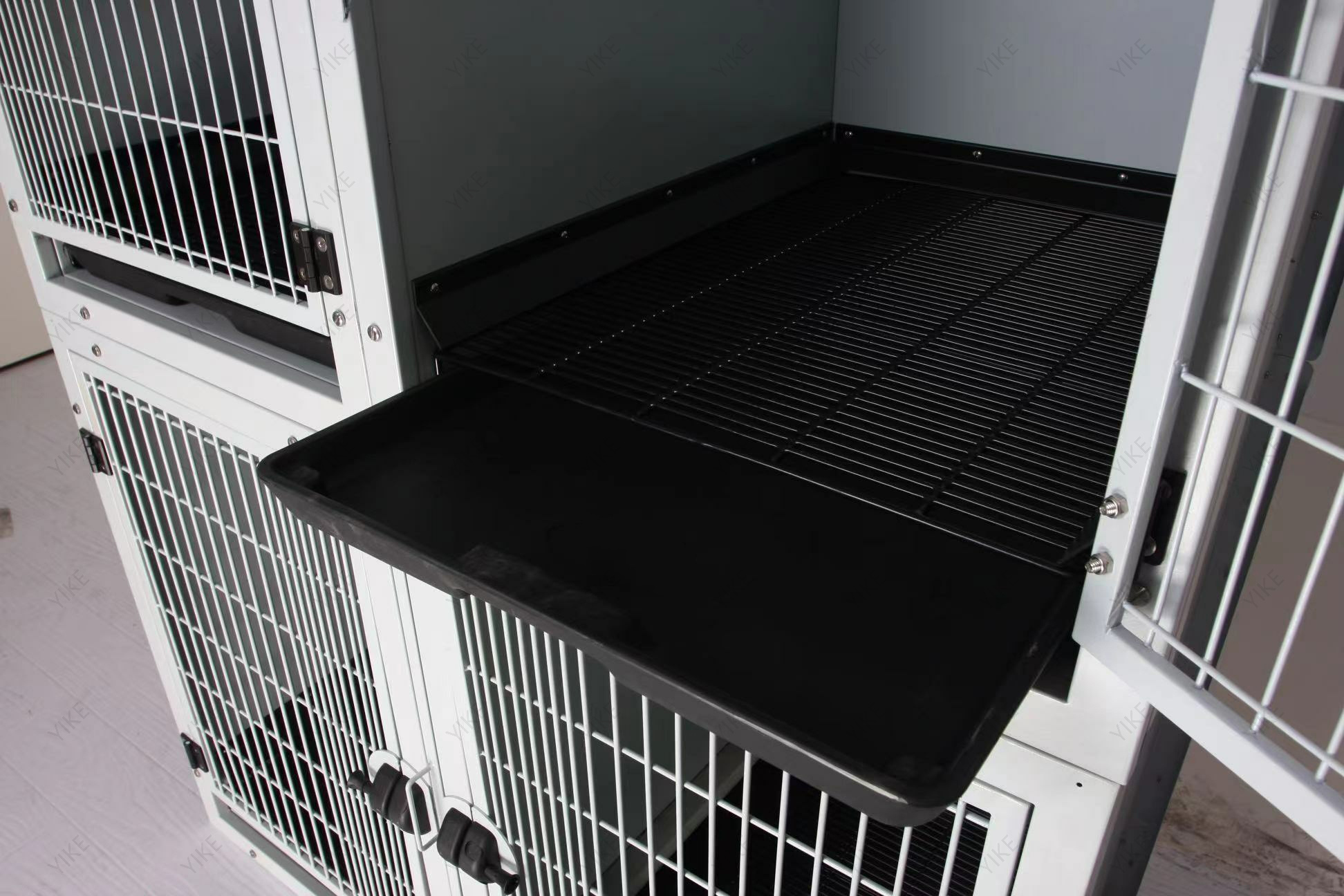 Pet Grooming Shop Puppy Show Vet Powder Coating Stainless Steel Cat Cages Crates Foldable Modular Pet Dog Cages