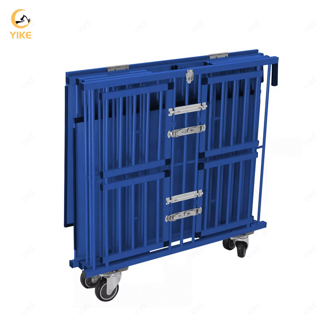 Pet Movable Cage Aluminum Trolley With Wheel Veterinary Tools Pet Show Aluminum Portable Foldable Dog Trolley