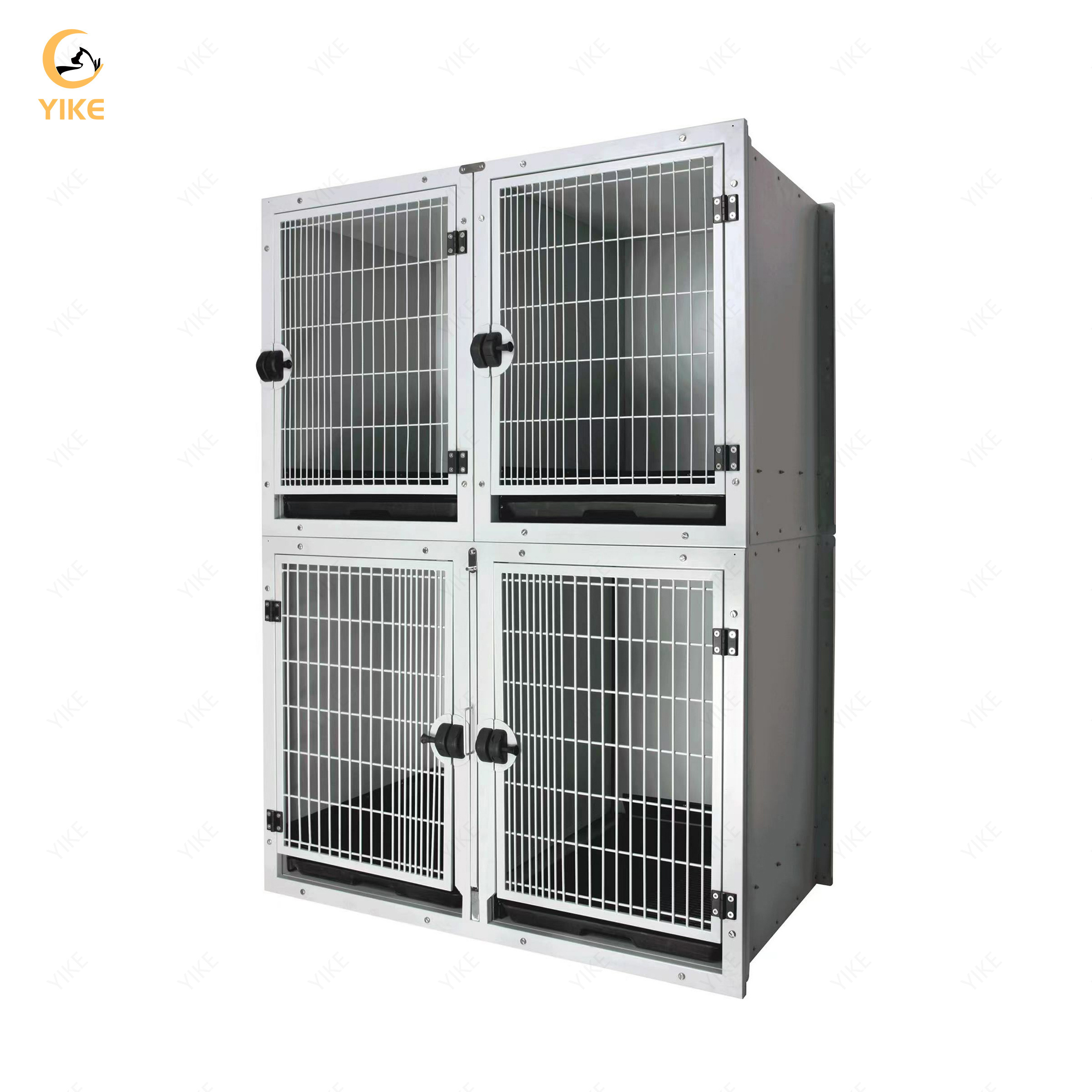 Pet Grooming Shop Puppy Show Vet Powder Coating Stainless Steel Cat Cages Crates Foldable Modular Pet Dog Cages