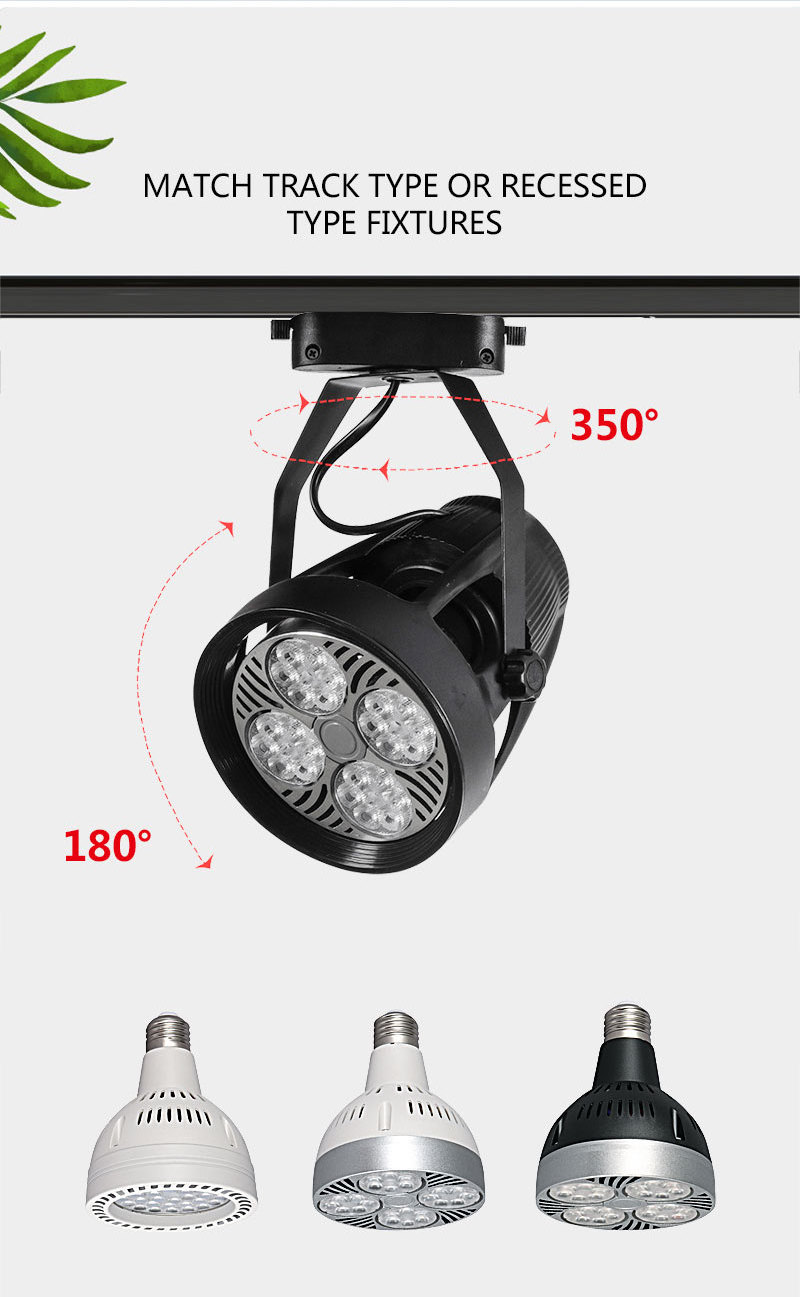 PAR30 LED Spot Lights High Lumens Par 30 Led Die-casting Aluminum 25W/35W/45W 120 Degree Mall Modern 80 24 Small Led Lamp 0.5