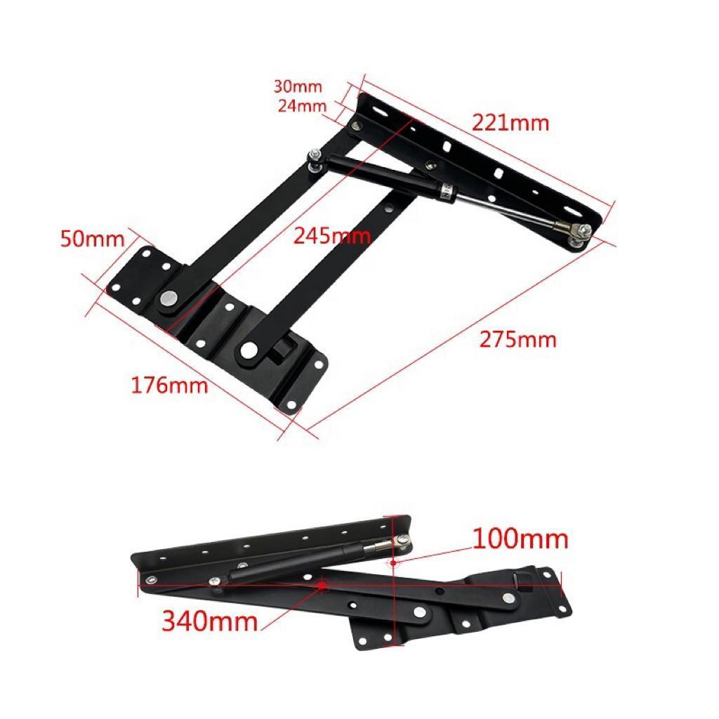 Factory Wholesale Furniture Hardware Lift Up Spring Coffee Table Hinge Save Space Folding Table Mechanism