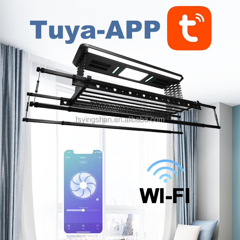 Smart Sensor Electric Ceiling Mounted Clothes Hanger Wall Mount Laundry Rack for Hallway Electric Clothes Dryer