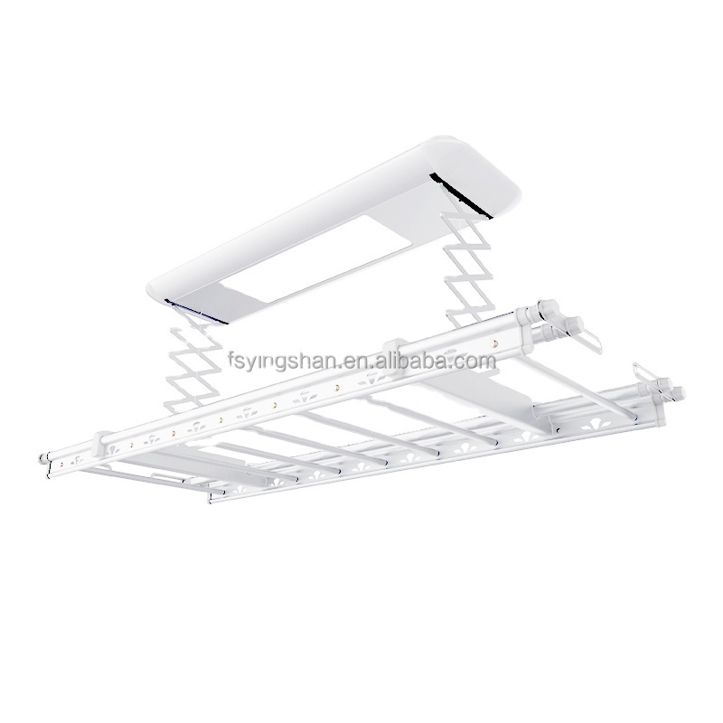 Mini Smart Home Ceiling Automatic Lifting Clothes Drying Rack and Pole to Save Space