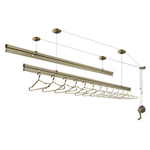 Balcony Aluminum Clothes Rack Wholesale Multifunction Ceiling Lifting Manual Cloth  Rack