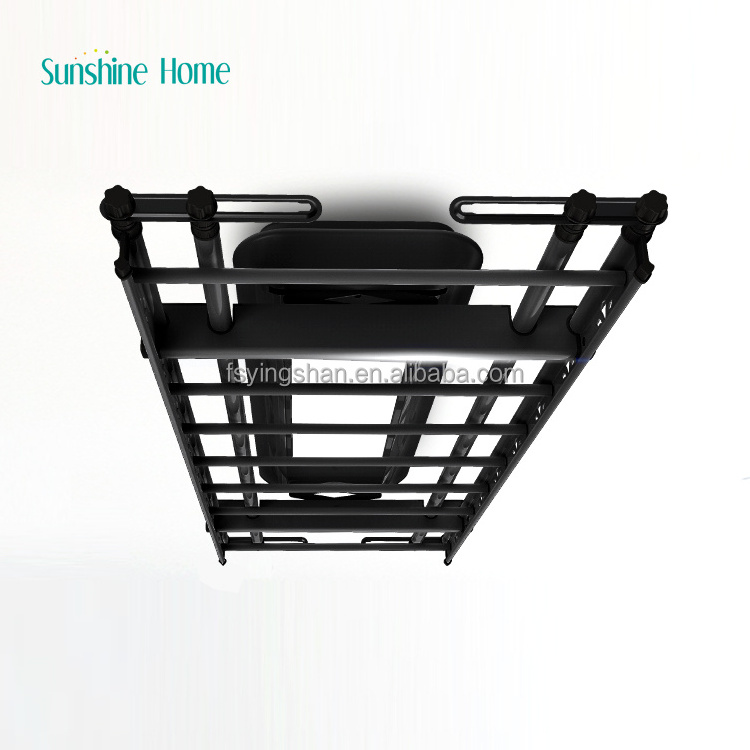 Laundry Rack Pull String Extendable Clothesline Laundry Wall Mount Rack String Aluminum Push ...