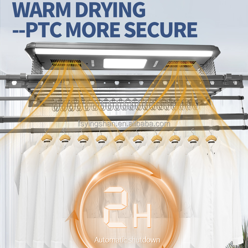 Multi function remote control folding hanger drying clothes rack ...