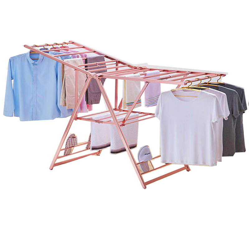 Outdoor Foldable Clothesline Clothes Horse Airer Drying Rack For Clothes