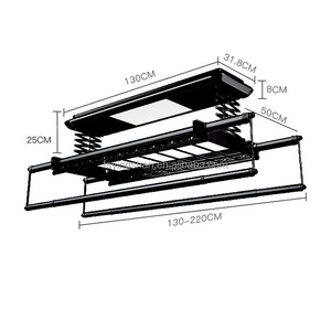 Remote control bedroom hanging electric ceiling clothes rack