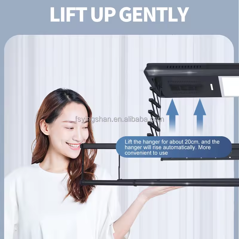 Laundry Racks Remote Control High-End Smart Electric Clothes Hanger Automated Aluminum Clothes Drying Rack Clothes Drying Hanger