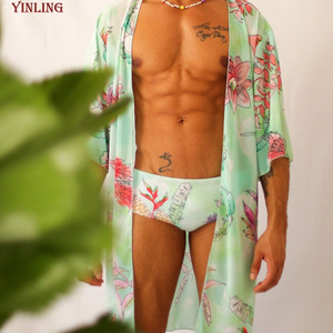 OEM Made Mens Thong Swimsuit Swimwear Beach Coverup Mens Swim Briefs Low Rise Bikini