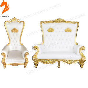 Hot Sale factory price Luxury High Back king throne chair rental