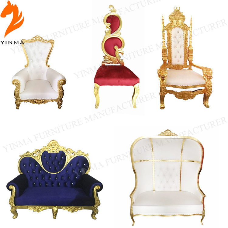 Hot Sale factory price Luxury High Back king throne chair rental