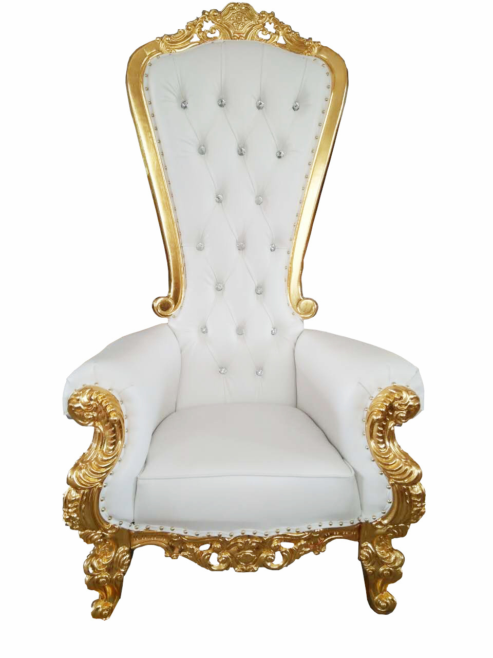 Factory Price Cheap White Weeding Luxurious High Back Luxury Lover Seat Velvet Royal King Queen Throne Sofa Chair Chaise