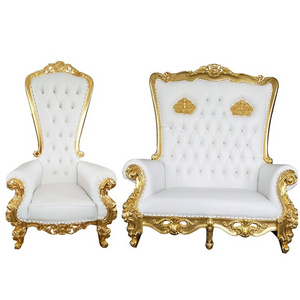 Luxury high back king and queen chair wedding throne chairs for party