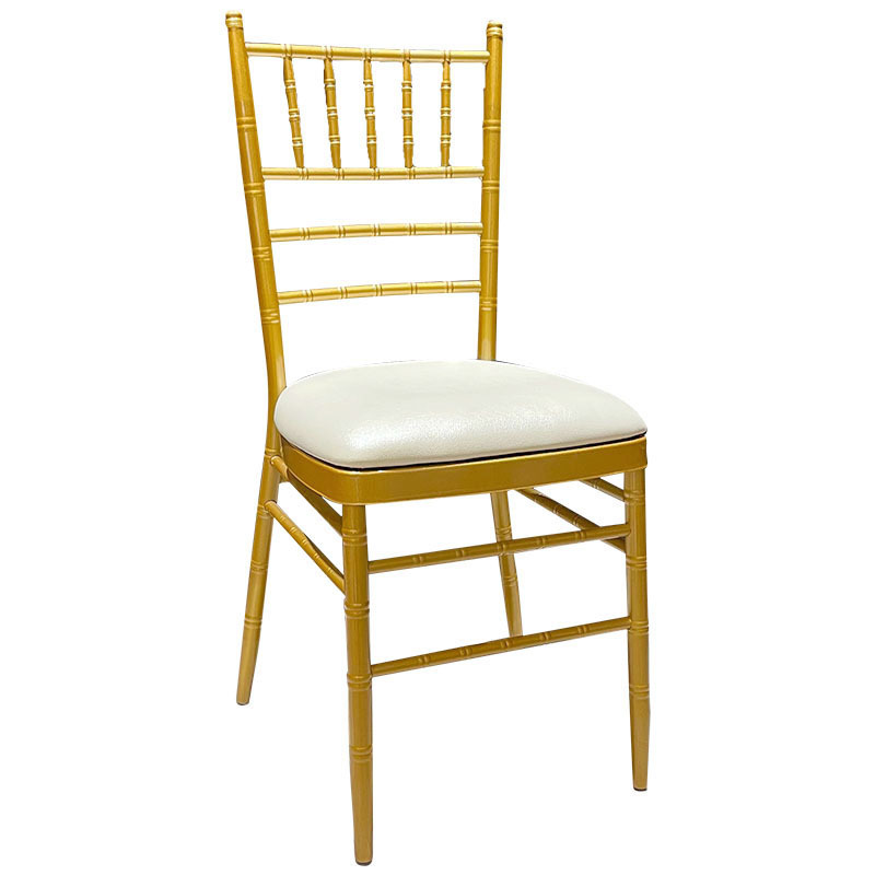 Wedding Tiffany Different Color Iron Aluminum Chiavari Chair With Cushions