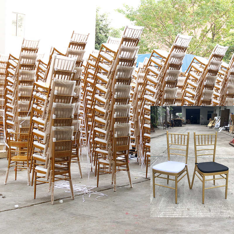 Foshan gold metal chiavari chair for wedding and event