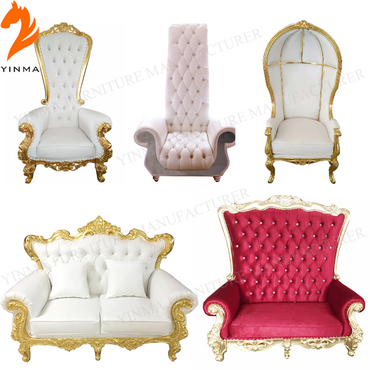 Hot Sale factory price Luxury High Back king throne chair rental