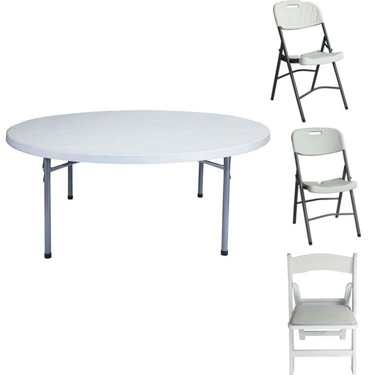 Patio Outdoor For Stadium Armless Deck With Wheel Cheap Folding Home Party And Tables Hard Plastic Table Chairs