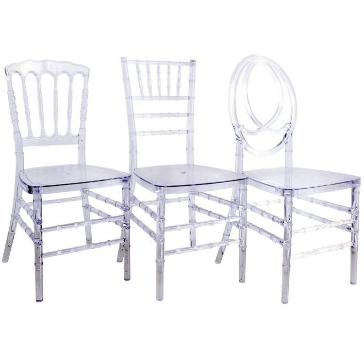 White Transparent Phoenix Napoleon Clear Crystal Plastic Acrylic Resin Tiffany Chiavari Wedding Chair