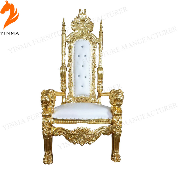 Hot Sale factory price Luxury High Back king throne chair rental