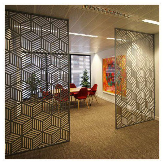 Luxury Style 316 Stainless Plate Surrounding Decorative Upholstered Wall Panels Metal Steel Hairline Surface Room Divider