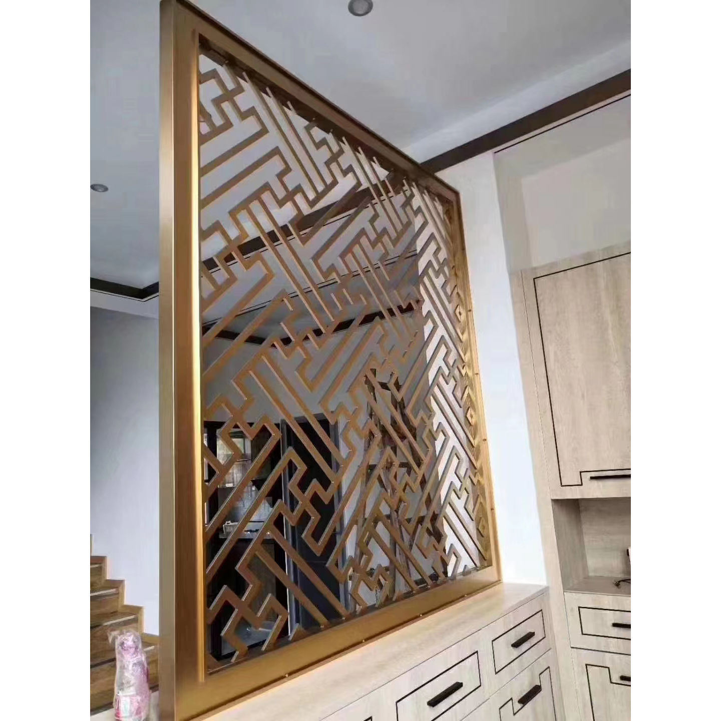 Stainless Steel High Quality Room Divider Screen Divider Design For Living Room Living Hall Custom Privacy Partition