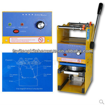 High Quality Best and cheap product aluminium foil lid plastic cup sealer machine