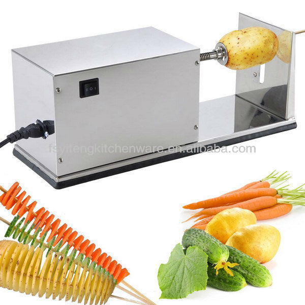 Stainless Steel Potato slicer Electric Spiral Tornado Hot Dog Slicer Potato Fries Cutting Machine