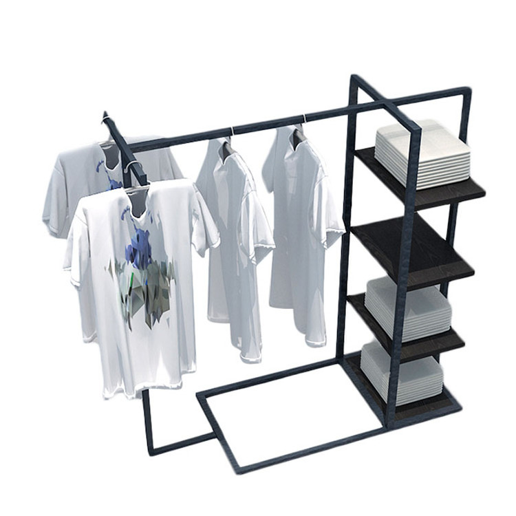 Custom Boutique T Shirt Display Racks Jean Display Rack Retail  Garment Mens Clothes Display Rack Manufacturers