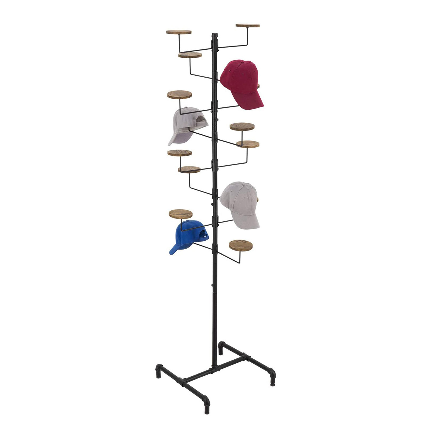 Custom Baseball Cap Display Rack And Shelf / Hat Stand Display Rack